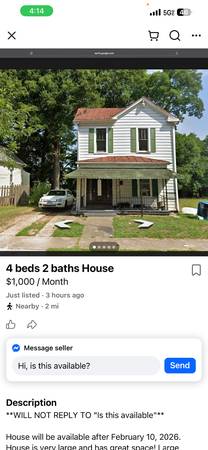 Danville Beware Of Spanky - Room for Rent